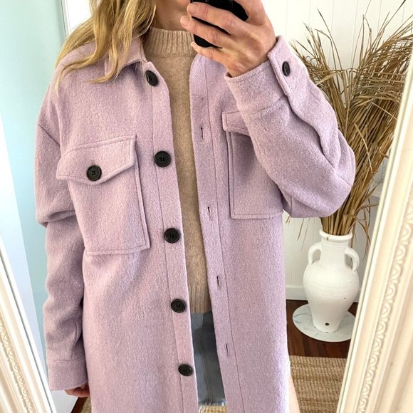 Decjuba Large 12 14 Jacket Mauve RRP $169 Mia Shacket Winter - Picture 5 of 15